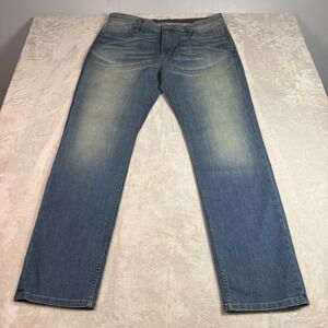 NWOT American Giant Mens Dakota Straight Stretch Denim Jeans 38x32 Blue USA Made